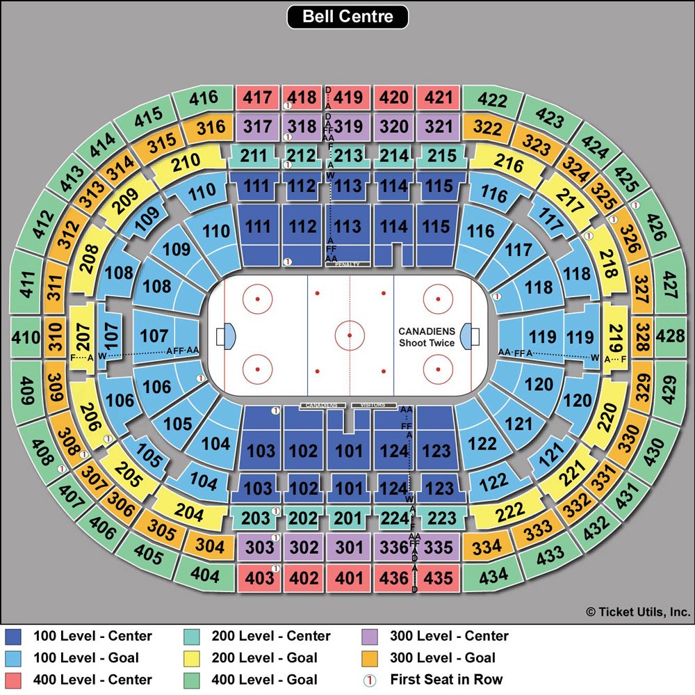 Centre Bell Seating Chart