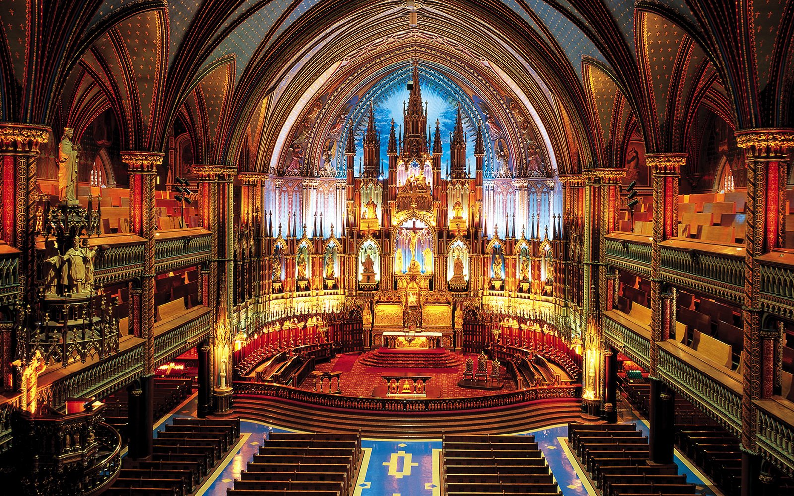 Notre Dame Basilica Montreal Interior Main 