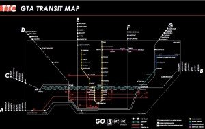 Greater Toronto Area Transit Map