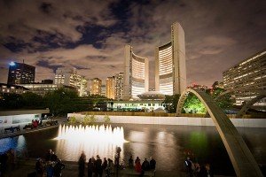 Nathan Philips Square at night