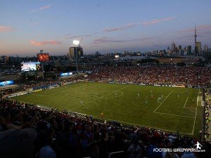 Toronto FC at BMO field at night