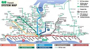 Toronto GO Transit System Map